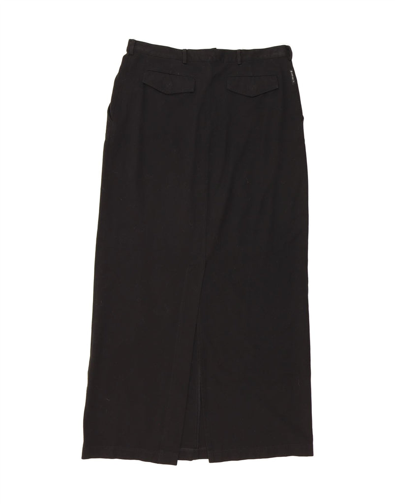 ARMANI Womens Maxi Skirt UK 16 Large W32 Black Polyester Vintage Armani and Second-Hand Armani from Messina Hembry 