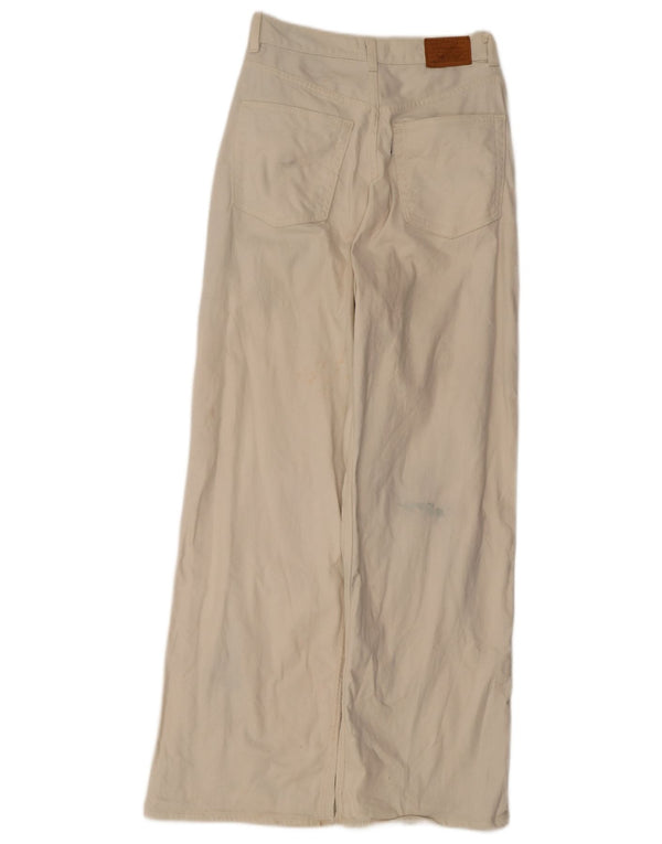 Jeans larghi da donna a vita alta Levi's W28 L31 cotone bianco sporco