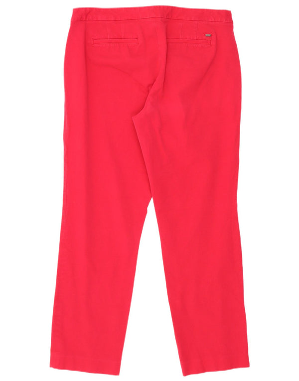 Pantaloni chino corti da donna Tommy Hilfiger US 10 Large W30 L26 cotone rosso