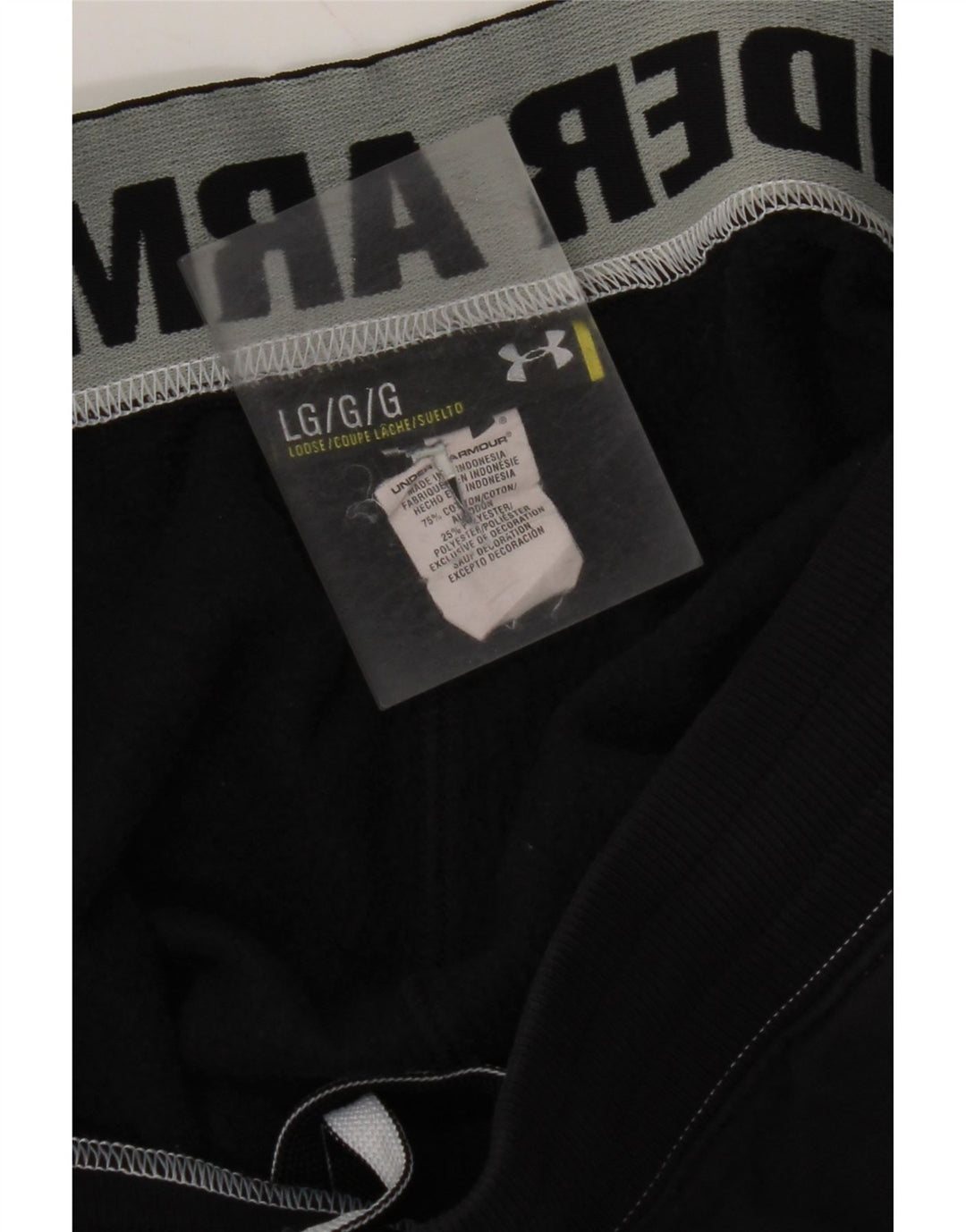 Pantaloni da tuta con grafica da uomo UNDER ARMOUR Large in cotone blu navy