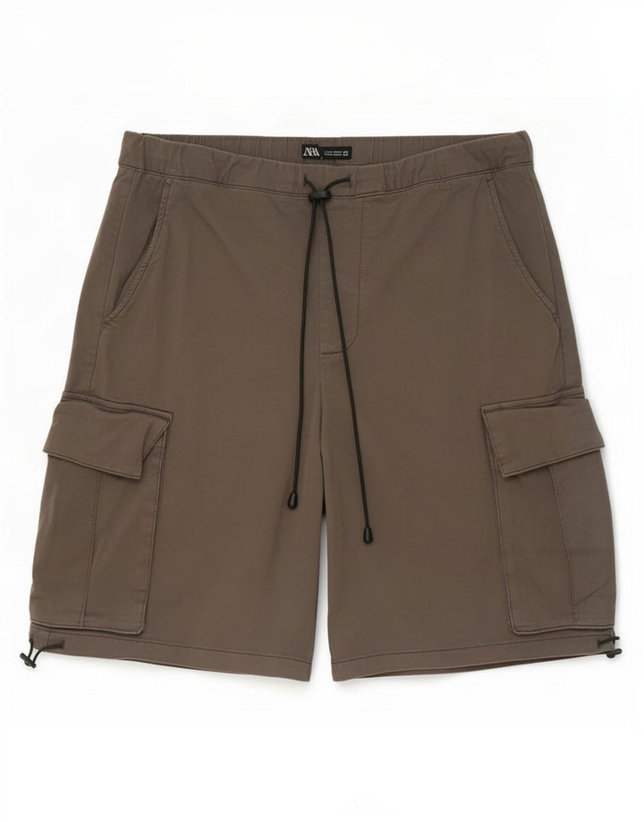 Pantaloncini cargo Zara da uomo medi W31 in cotone grigio