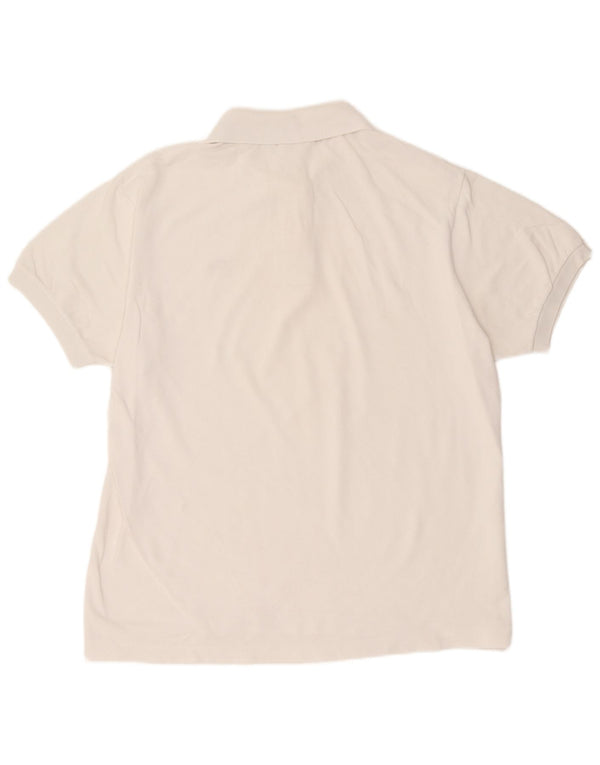 Polo Lacoste da uomo vestibilità classica taglia 8 3XL cotone bianco