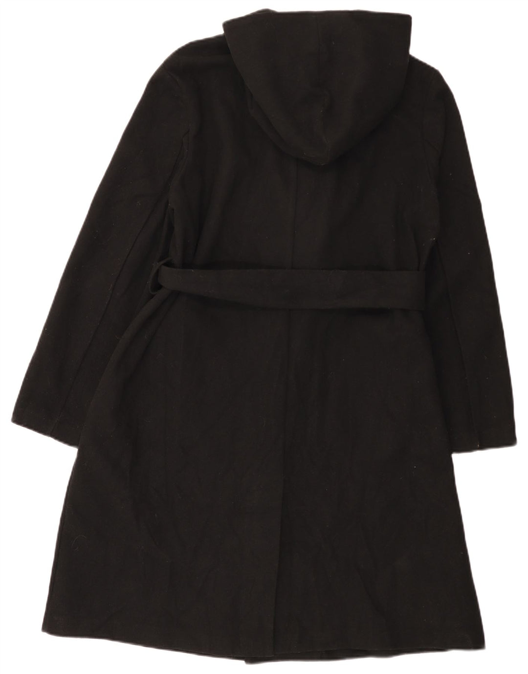 Soprabito con cappuccio da donna ZARA UK 16 grande poliestere nero