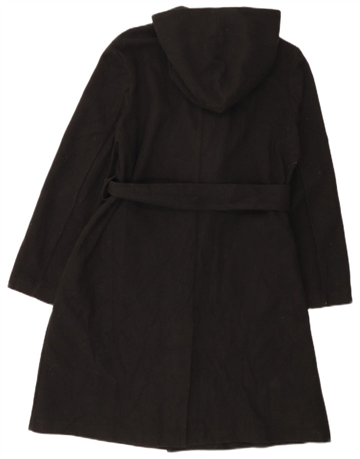 Soprabito con cappuccio da donna ZARA UK 16 grande poliestere nero