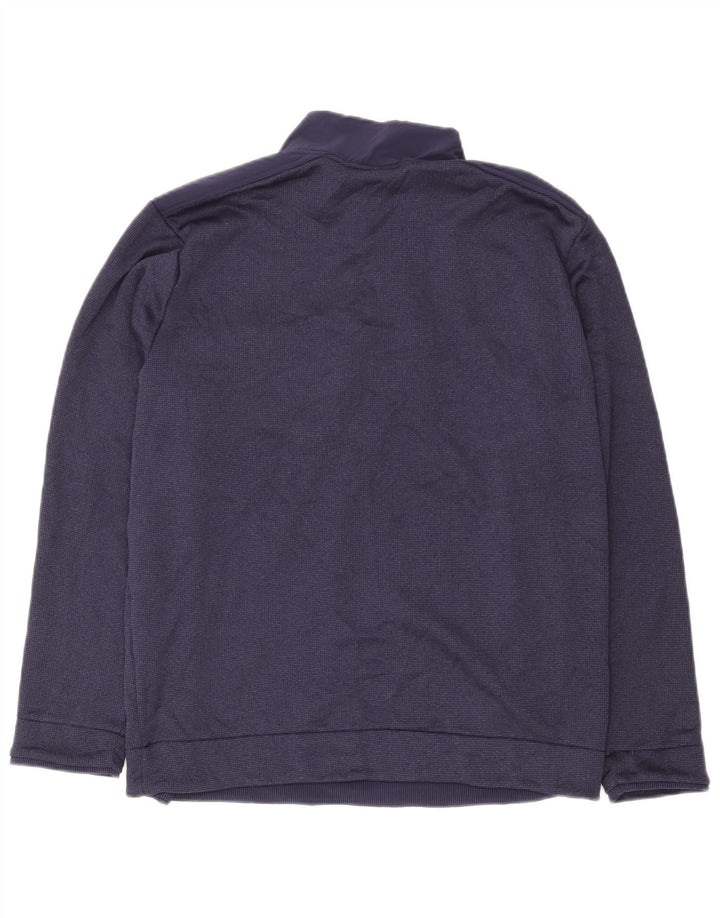 Felpa da uomo Under Armour con collo con zip, maglione XL, blu navy in poliestere