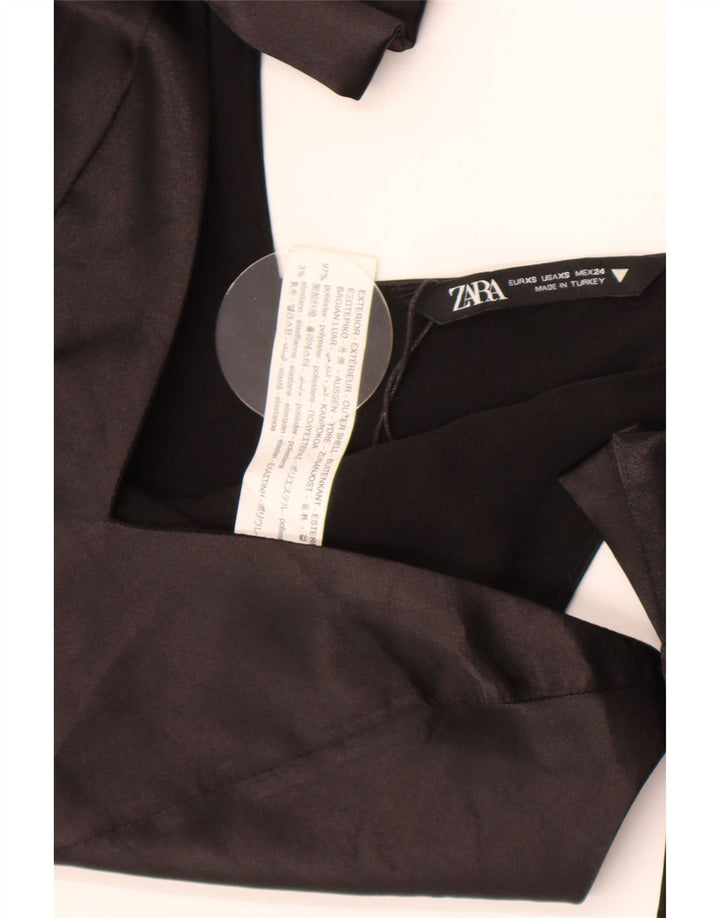 Canotta corta da donna Zara UK 4 XS poliestere nero