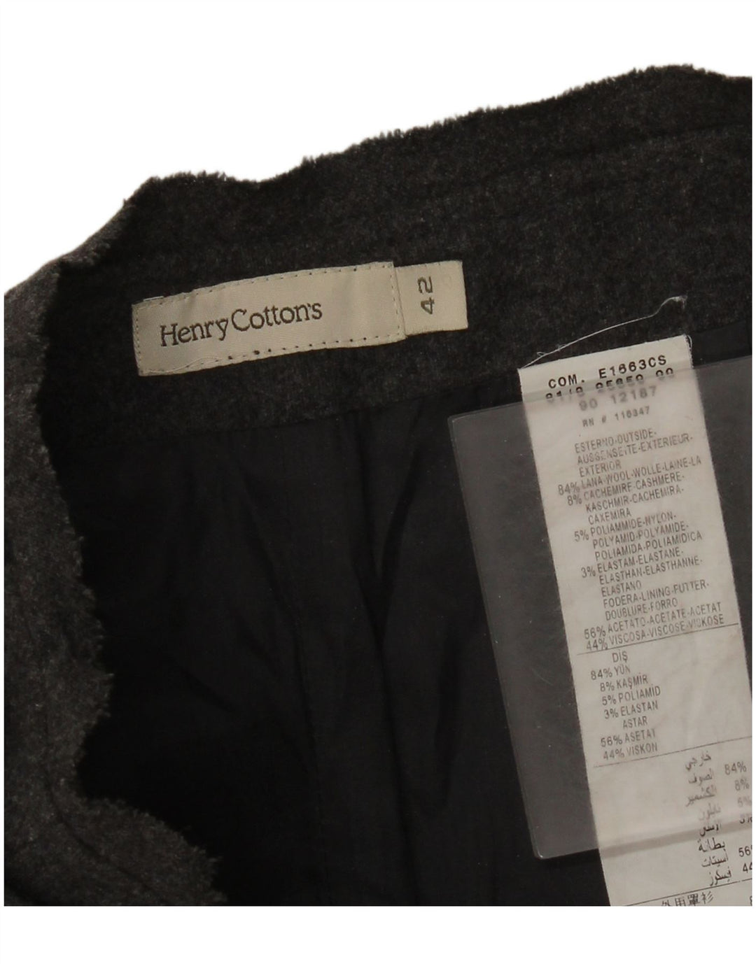 Gonna a trapezio da donna Henry Cottons IT 42 media W28 lana grigia