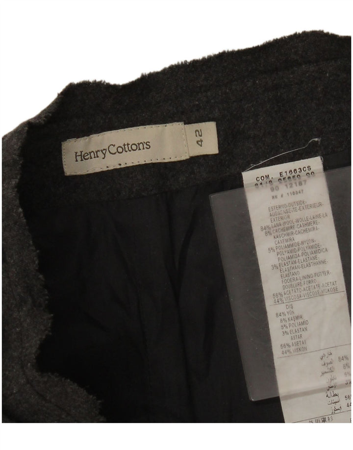Gonna a trapezio da donna Henry Cottons IT 42 media W28 lana grigia