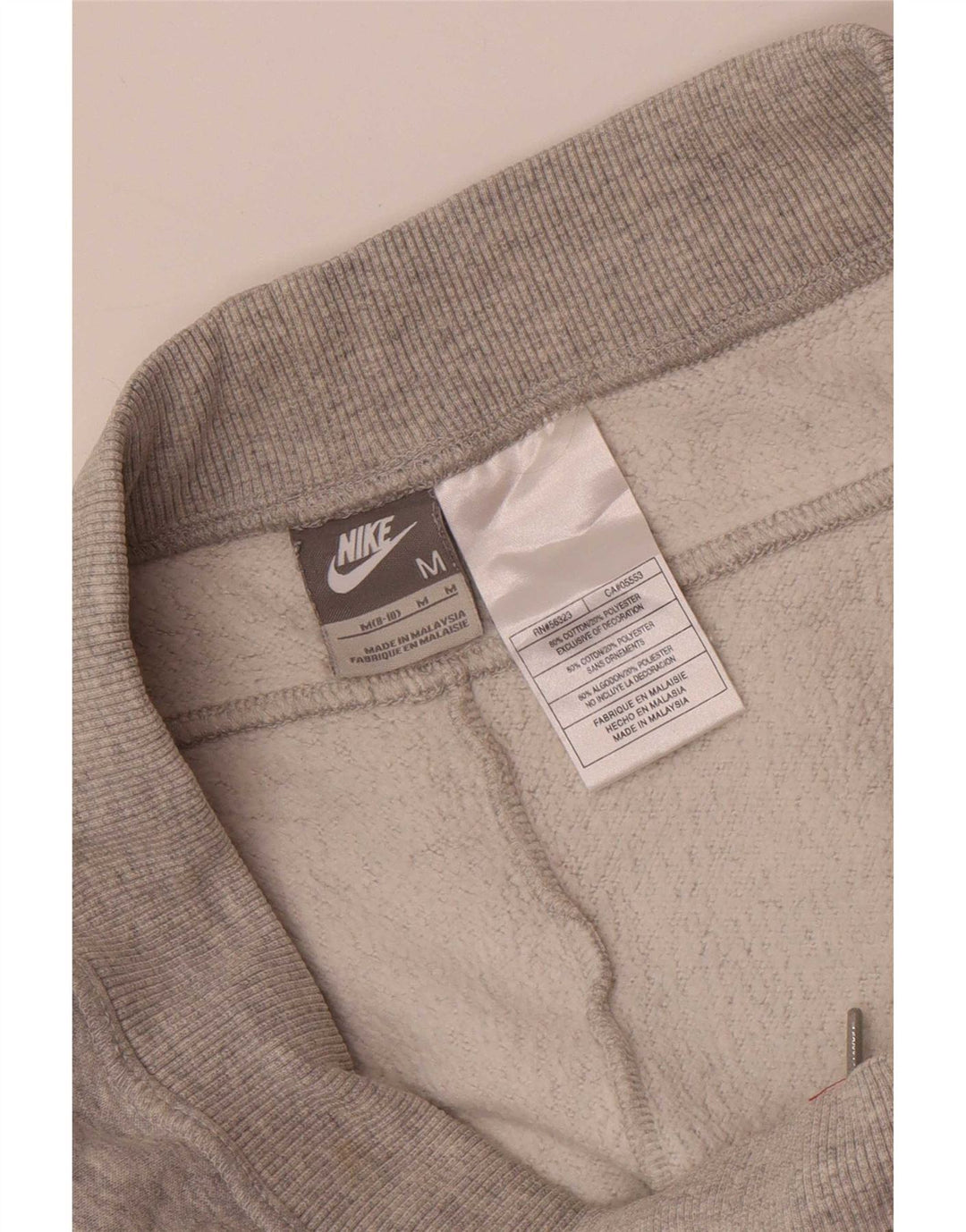 Pantaloni della tuta da donna Nike US 8/10 cotone screziato grigio medio