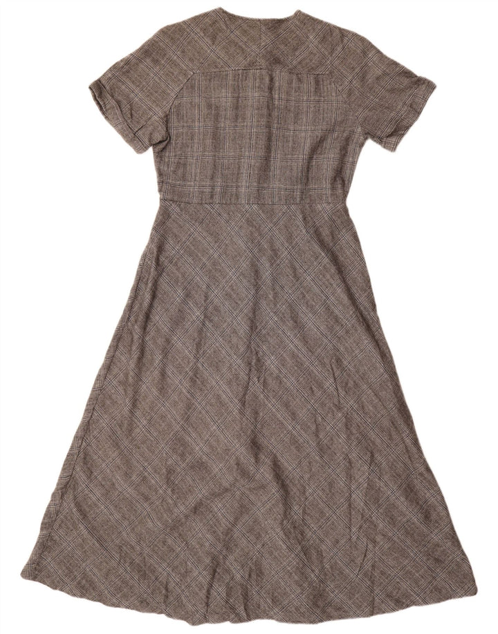 Abito a trapezio da donna Massimo Dutti EU 40 Lana pied de poule grigio medio