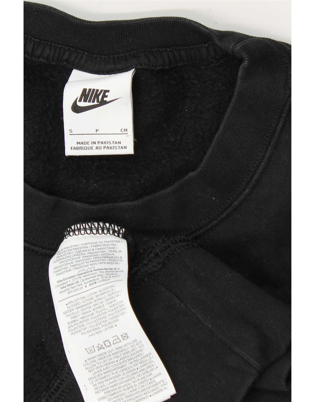 Felpa oversize da donna Nike UK 10 piccola in cotone nero
