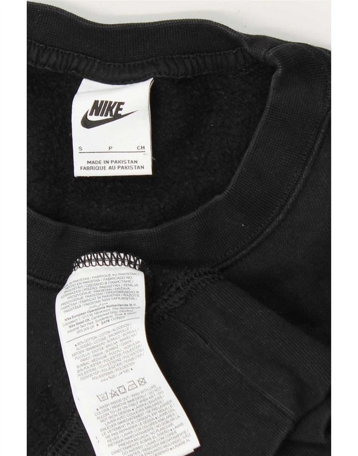 Felpa oversize da donna Nike UK 10 piccola in cotone nero