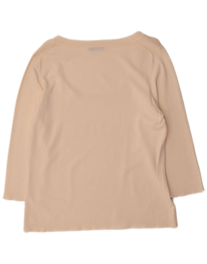 Top da donna Marella manica 3/4 UK 20 2XL Bianco sporco