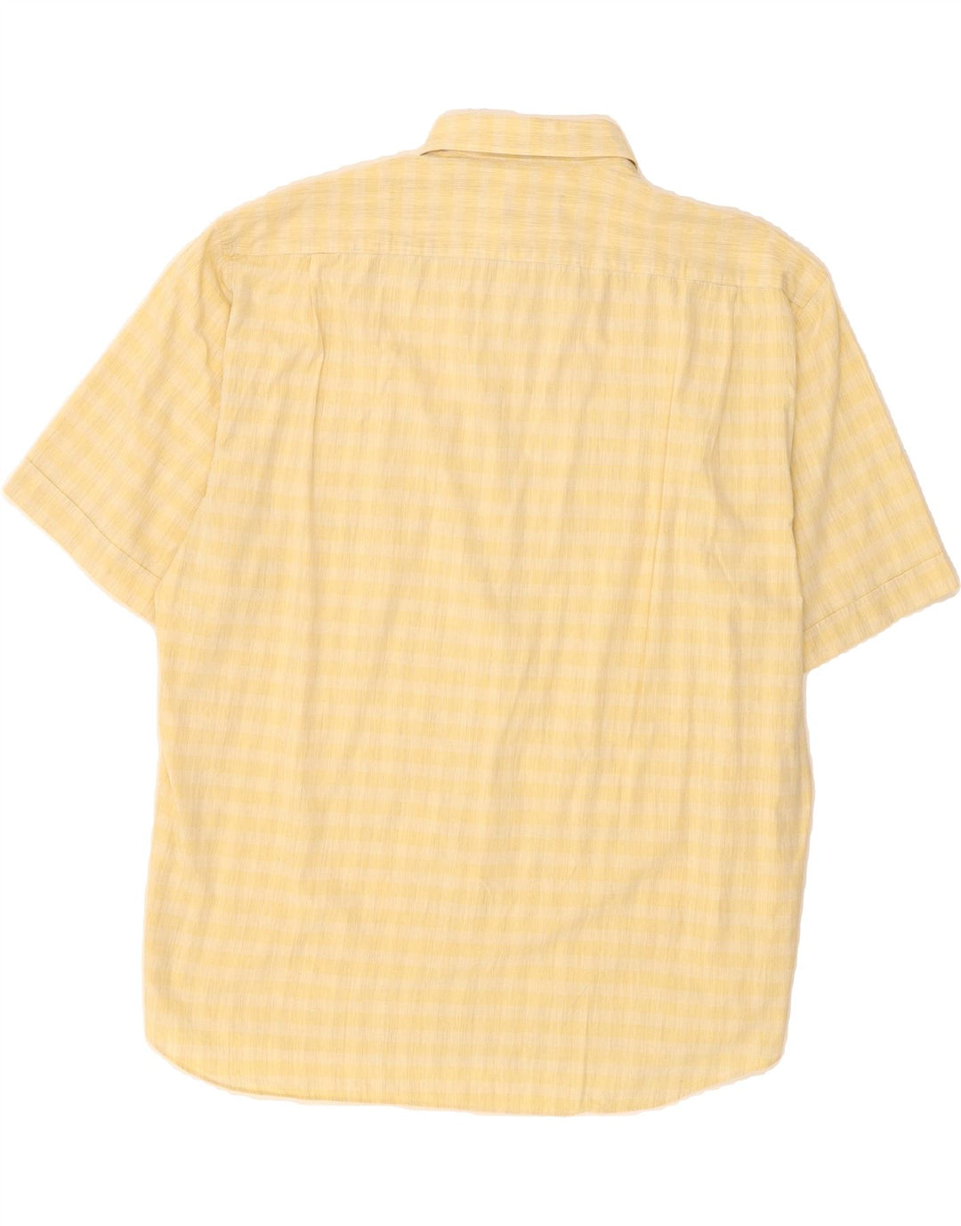DANIEL HECHTER Mens Short Sleeve Shirt 2XL Yellow Striped Cotton Vintage Daniel Hechter and Second-Hand Daniel Hechter from Messina Hembry 
