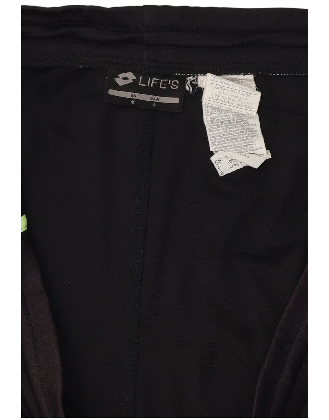 Pantaloncini sportivi grafici da uomo Lotto poliestere medio nero