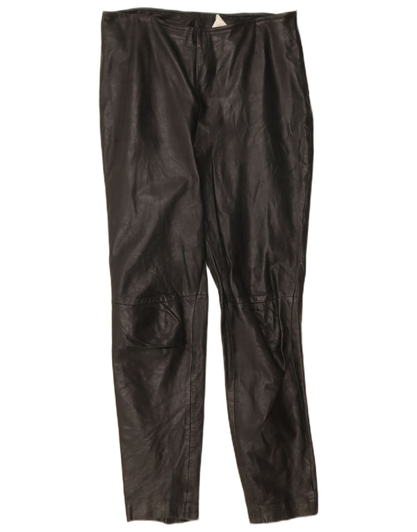 Pantaloni in pelle slim da donna Mango EU 36 Small W24 L27 Pelle nera