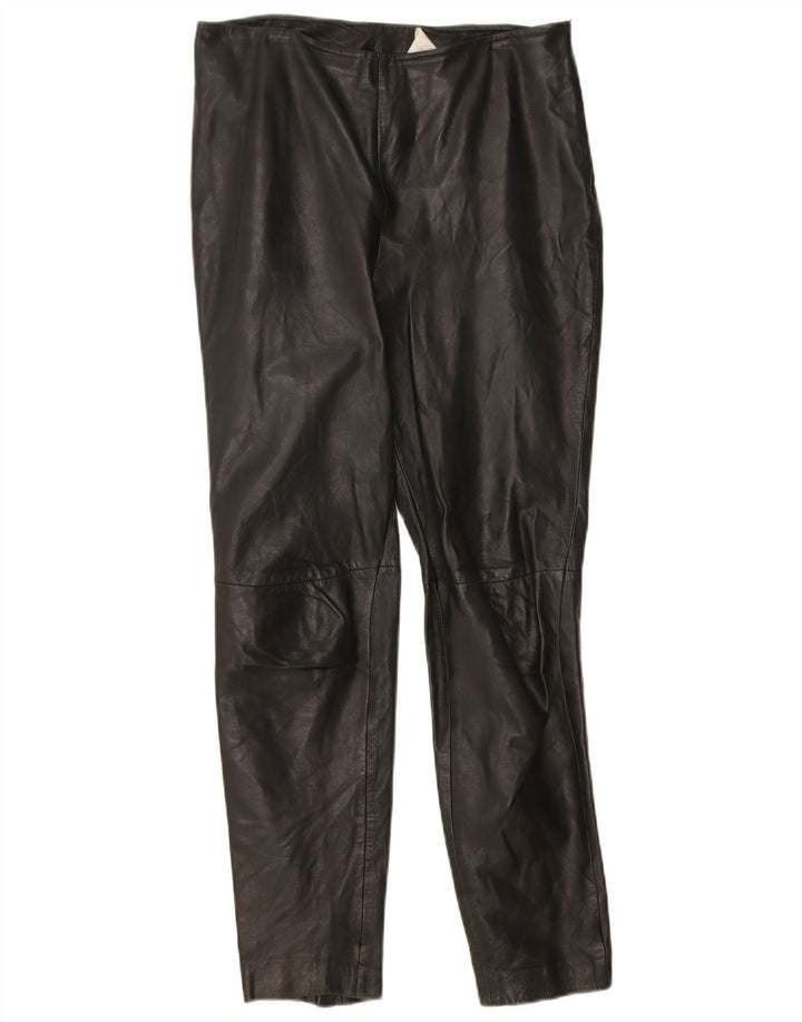 Pantaloni in pelle slim da donna Mango EU 36 Small W24 L27 Pelle nera