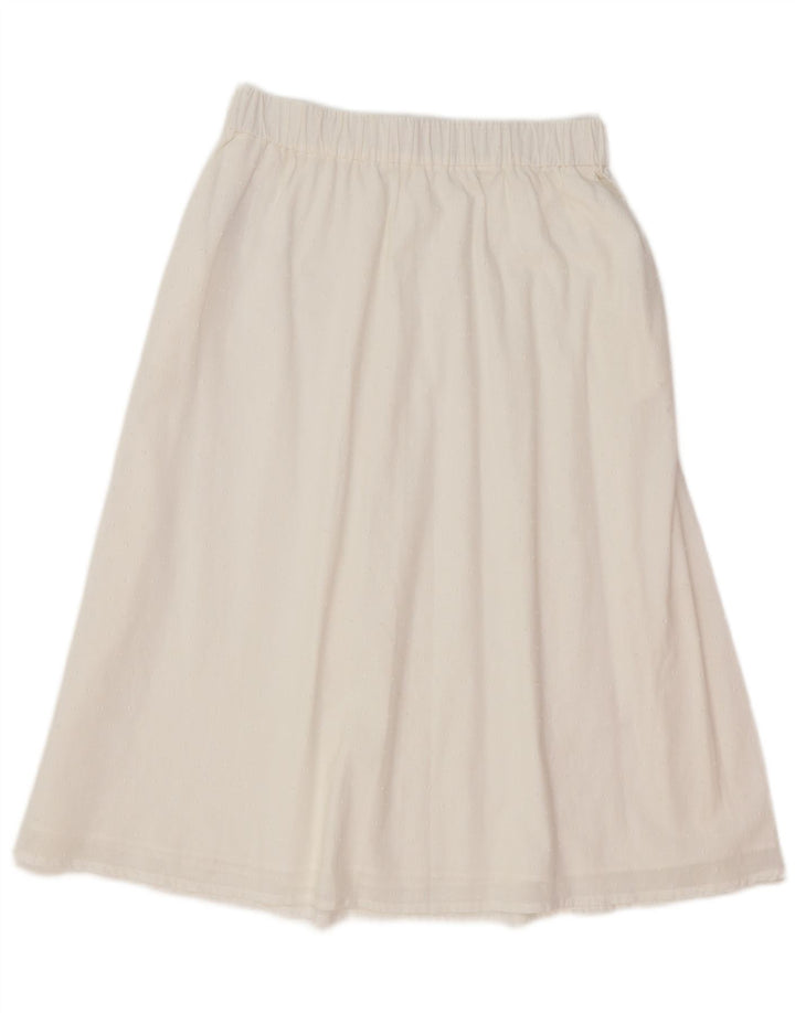 Gonna a trapezio da donna Benetton media W30 cotone bianco