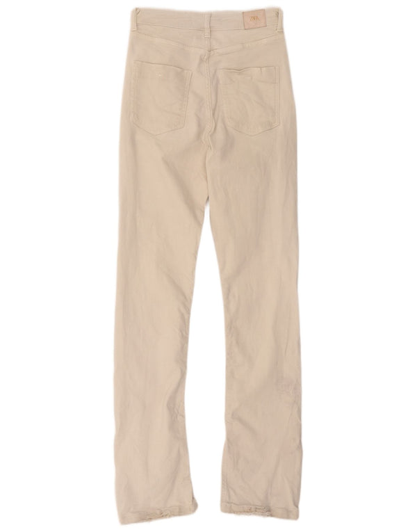 Jeans dritti da donna Zara EU 36 XS W26 L32 Beige