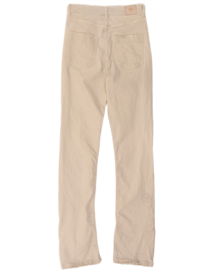 Jeans dritti da donna Zara EU 36 XS W26 L32 Beige