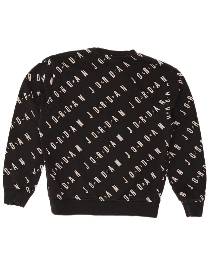 Felpa con grafica Jordan da uomo, piccola, in cotone nero