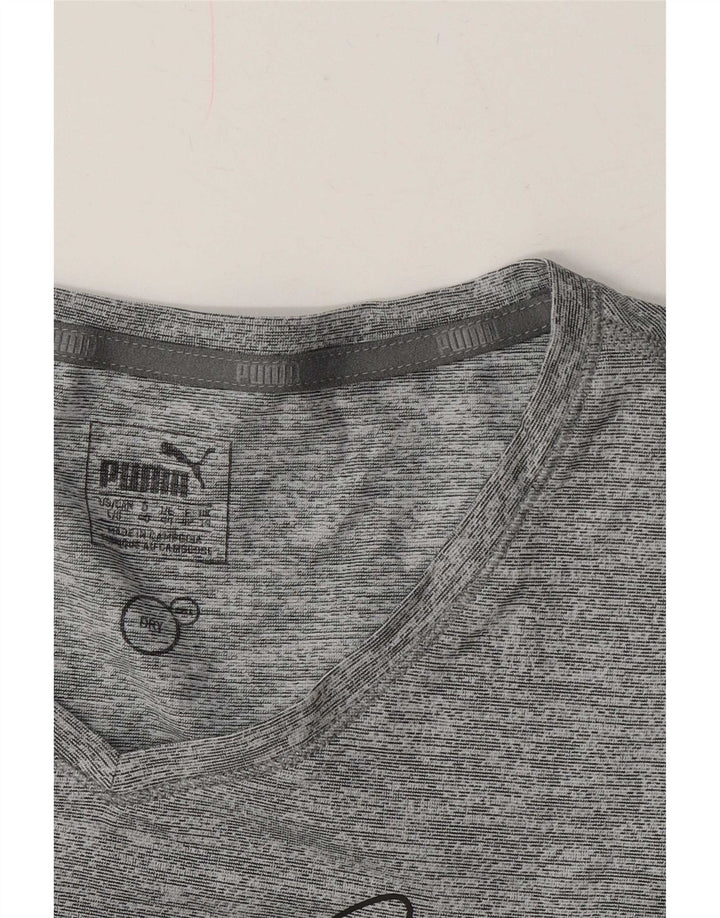 T-shirt grafica da donna Puma UK 14 grande grigio screziato