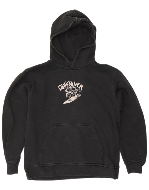 Felpa con cappuccio grafica Quiksilver da ragazzo 13-14 anni nera