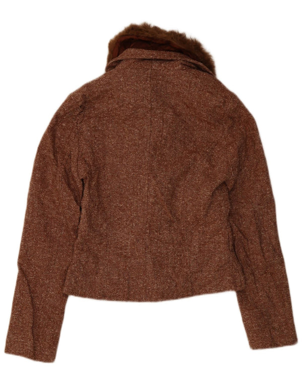 Giacca blazer da donna a 1 bottone Pimkie UK 10 piccola marrone screziata