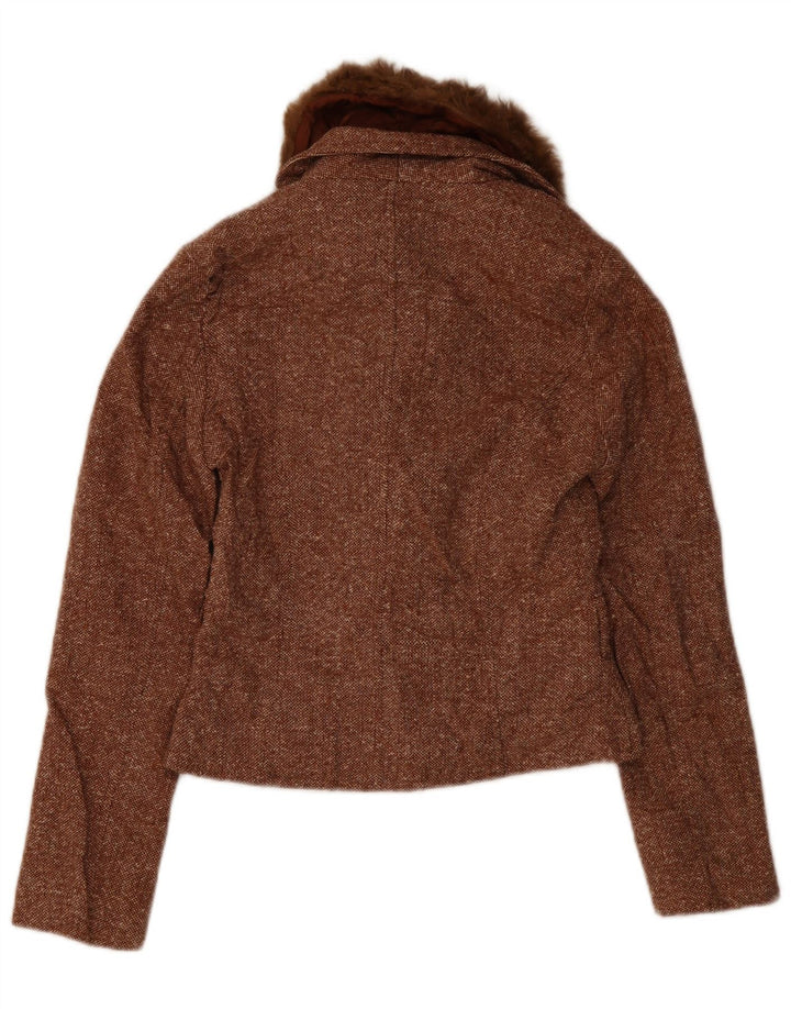 Giacca blazer da donna a 1 bottone Pimkie UK 10 piccola marrone screziata