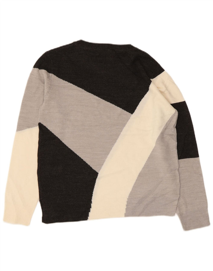 MARKS & SPENCER Maglione da donna con scollo a barca UK 10 piccolo multicolore