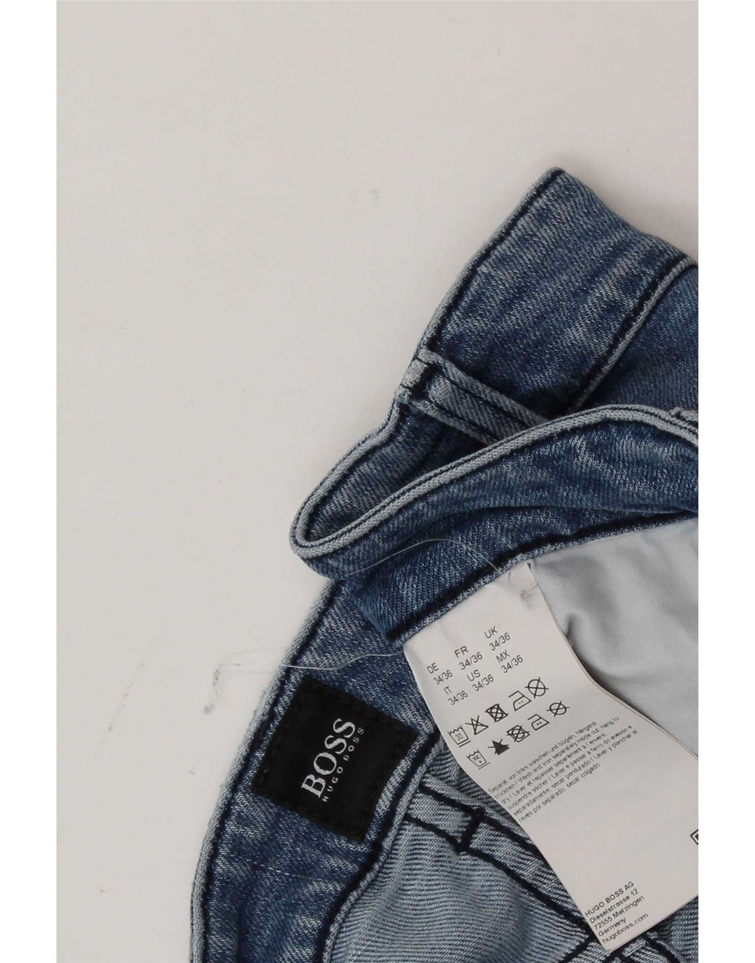 Jeans slim da uomo Hugo Boss W34 L36 cotone blu