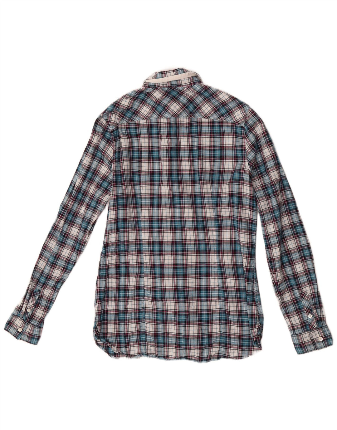 Tommy Hilfiger Donna Camicia con volant sul davanti Camicetta US 6 Check blu medio