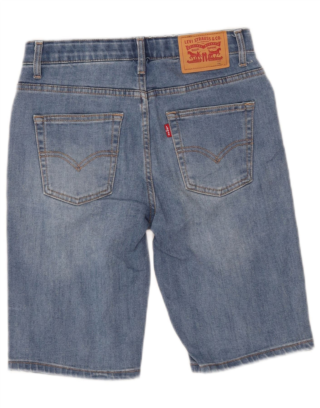 Shorts in denim per bambina LEVI'S 13-14 anni W26 Blu Cotone