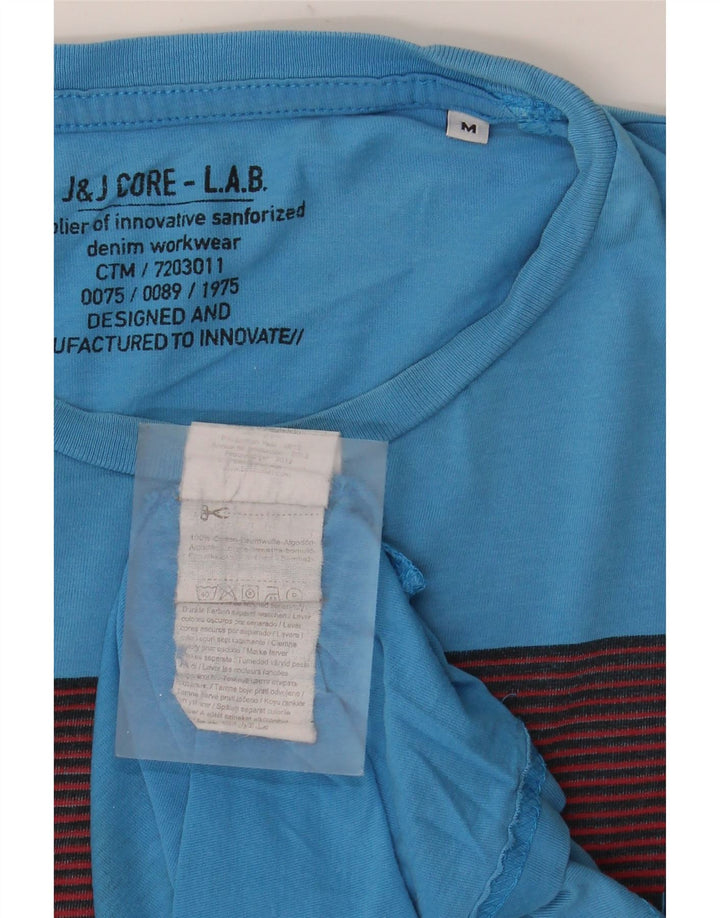T-shirt grafica da uomo Jack & Jones Top in cotone blu medio