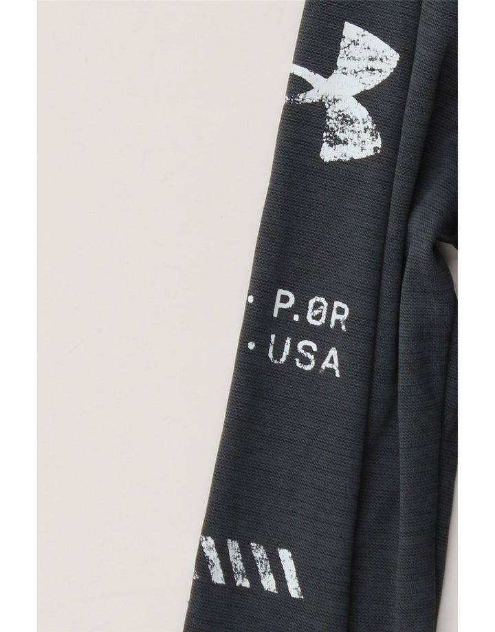 Top della tuta da ginnastica con grafica per ragazzi Under Armour 9-10 anni Grigio medio