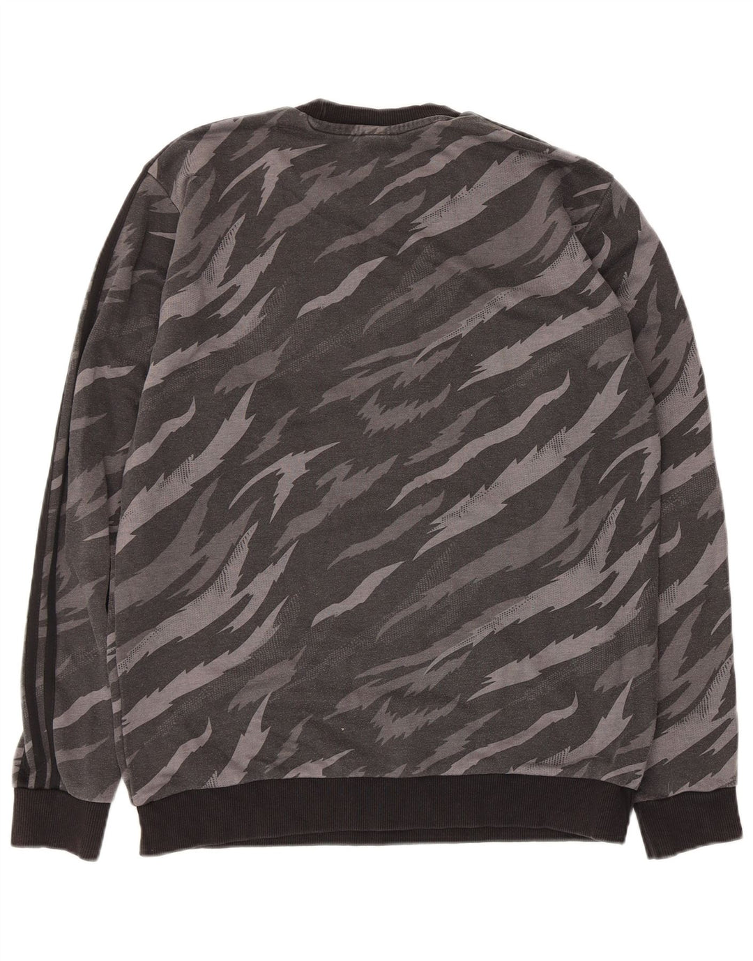 Felpa Adidas Uomo Maglione Grigio Medio Stampa Animalier Cotone