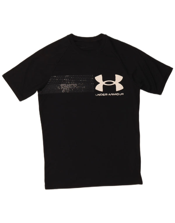 Maglietta grafica da uomo Under Armour Heat Gear Top piccola nera