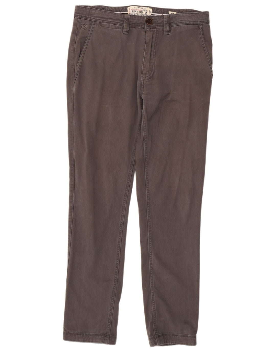 Pantaloni chino slim da uomo Fat Face W32 L31 cotone grigio