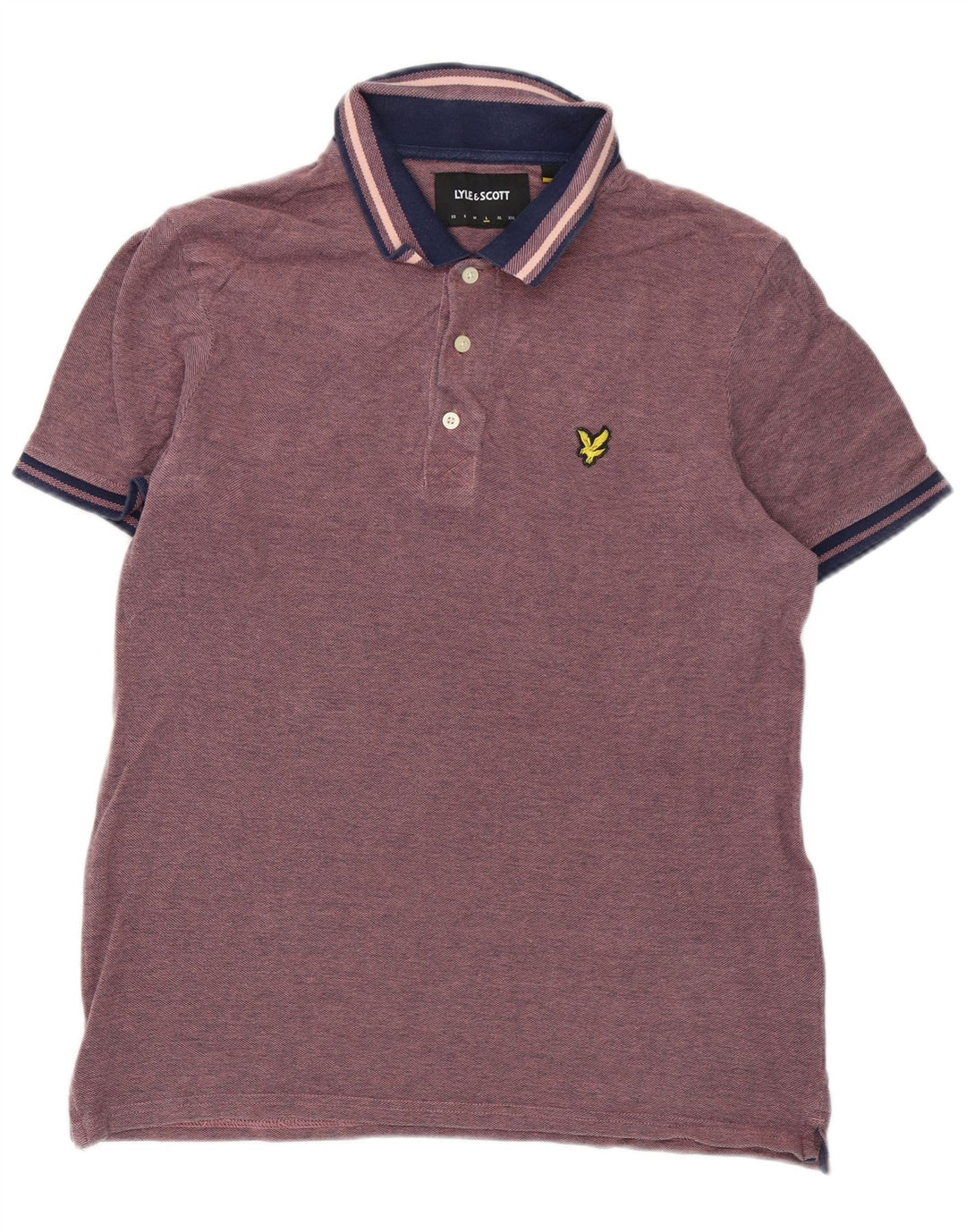 Polo da uomo Lyle & Scott grande in cotone rosa