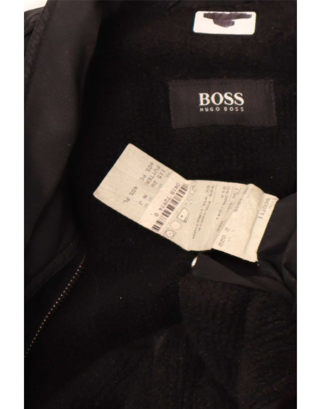 Cappotto giacca a vento da uomo Hugo Boss EU 52 XL nero poliammide