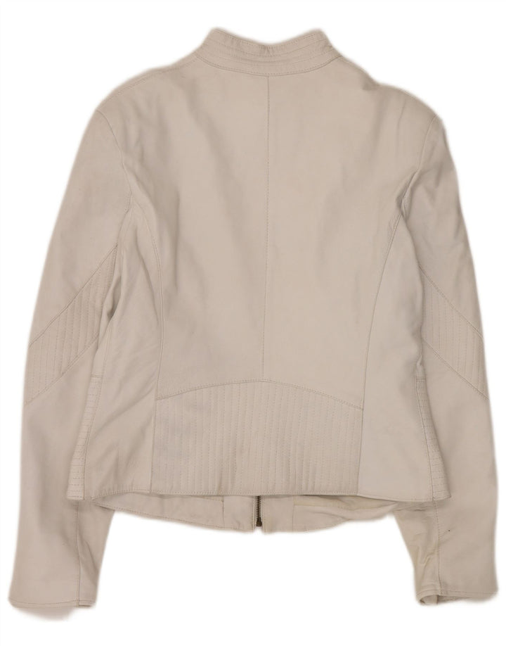 Giacca da corsa in pelle da donna Schegge IT 52 2XL Bianca