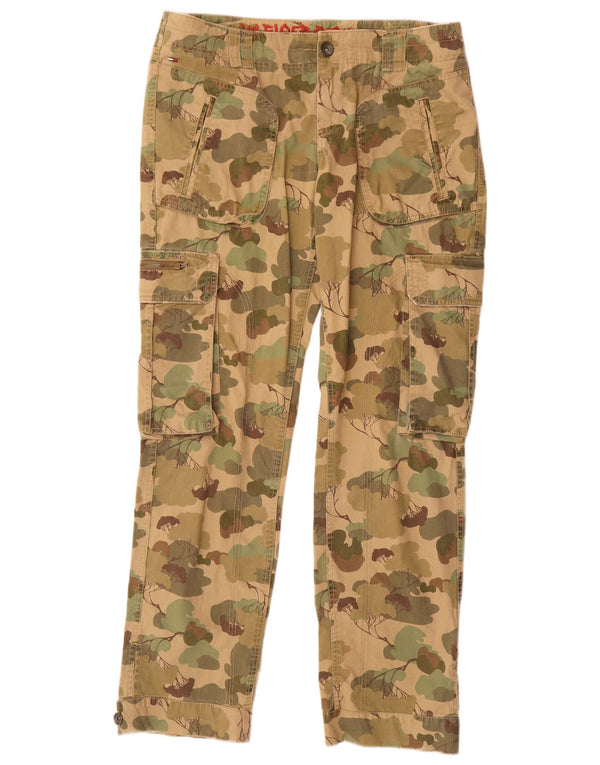 Pantaloni cargo dritti da donna Tommy Hilfiger W31 L32 mimetico kaki