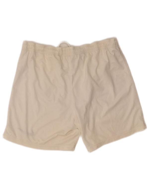 Pantaloncini sportivi Nike Dri Fit da uomo, poliestere bianco medio