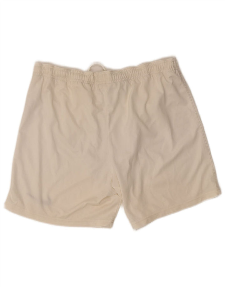 Pantaloncini sportivi Nike Dri Fit da uomo, poliestere bianco medio