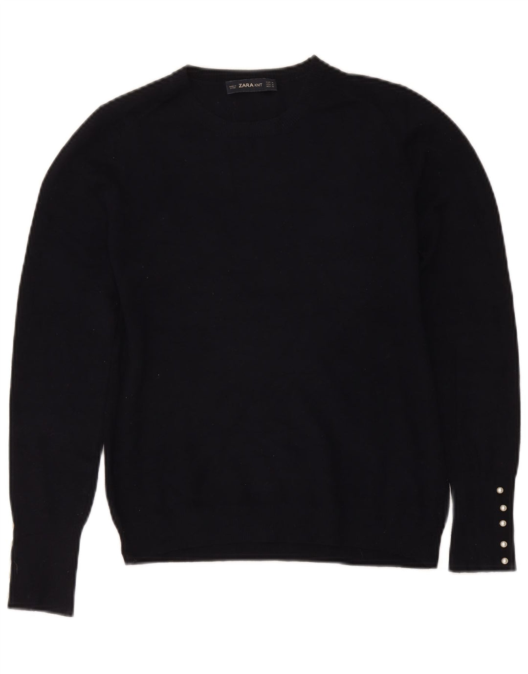 Maglione maglione girocollo da donna Zara UK 12 blu navy medio
