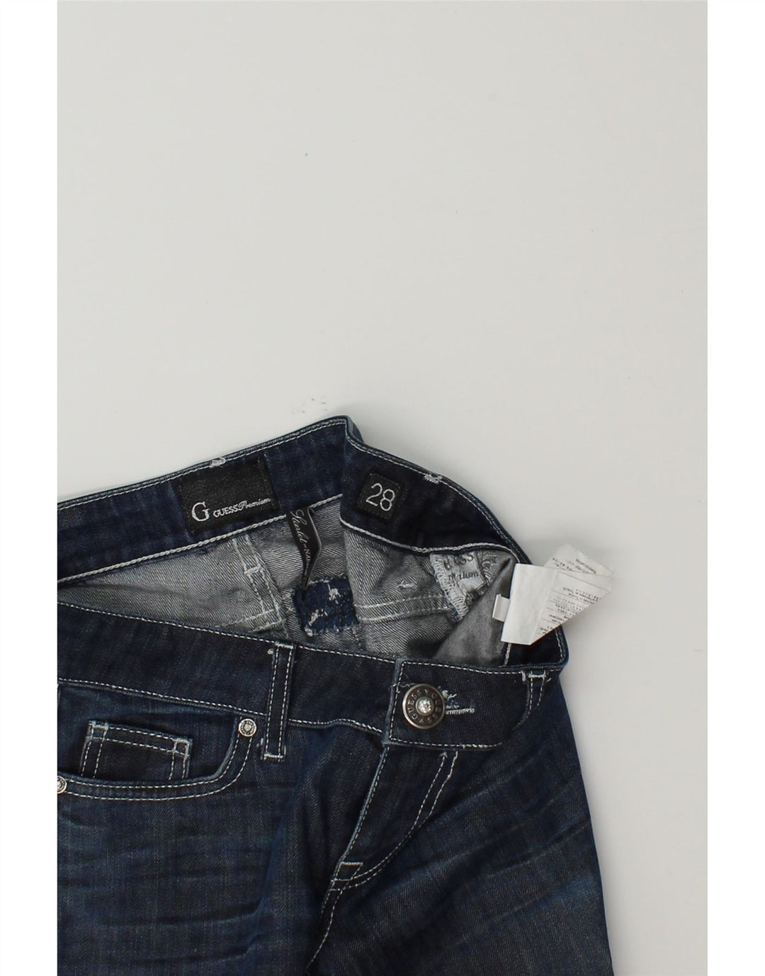 GUESS Womens Slim Jeans W28 L31 Navy Blue Cotton Vintage Guess and Second-Hand Guess from Messina Hembry 