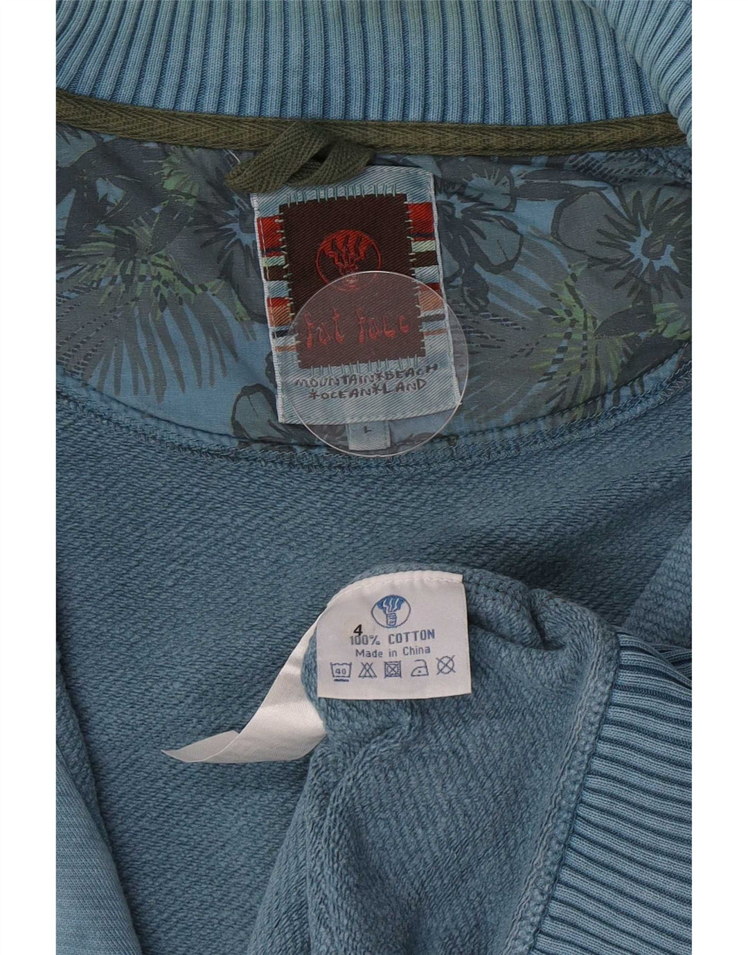 Giacca da ginnastica da uomo Fat Face grande in cotone blu