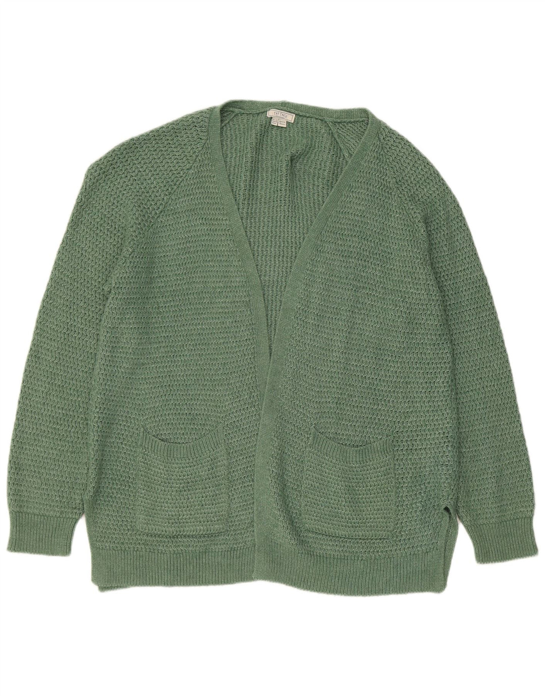 Maglione cardigan aperto da donna Fat Face UK 12 Acrilico verde medio