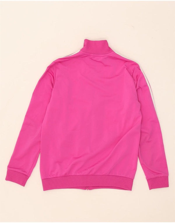 Giacca superiore della tuta da ragazza Adidas 11-12 anni Rosa Colourblock
