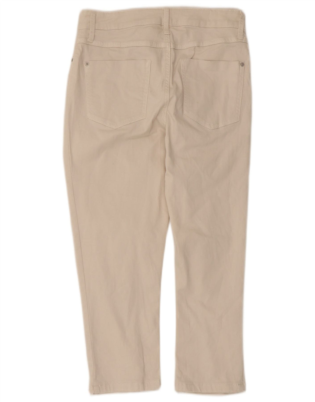 Pantaloni Capri da donna Marks & Spencer UK 10 piccoli W28 L22 bianco sporco